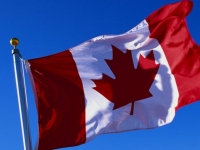 Canadian Flag. Военная колонна