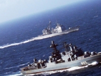 БПК'Адмирал Левченко на учениях Northern Eagle 2004 в Северном море. Выставка в москве экспоцентр