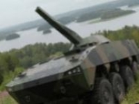 Бронемашины Patria AMV, оснащенные 120-миллиметровыми минометами NEMO. Новые российские танки
